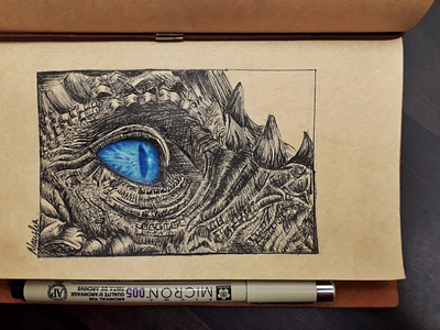 Viserion 🐲 - Dragon got illustration ink inktober paper pen sketcbook