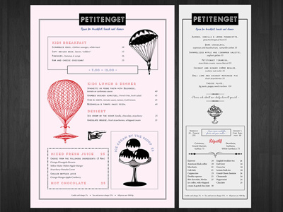 Petitenget restaurant art direction branding graphic design