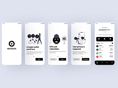 WallSafe - Crypto Wallet Application branding branding wallet crypto crypto wallet dapps nft wallet wallet wallet apps wallet crypto wallsafe