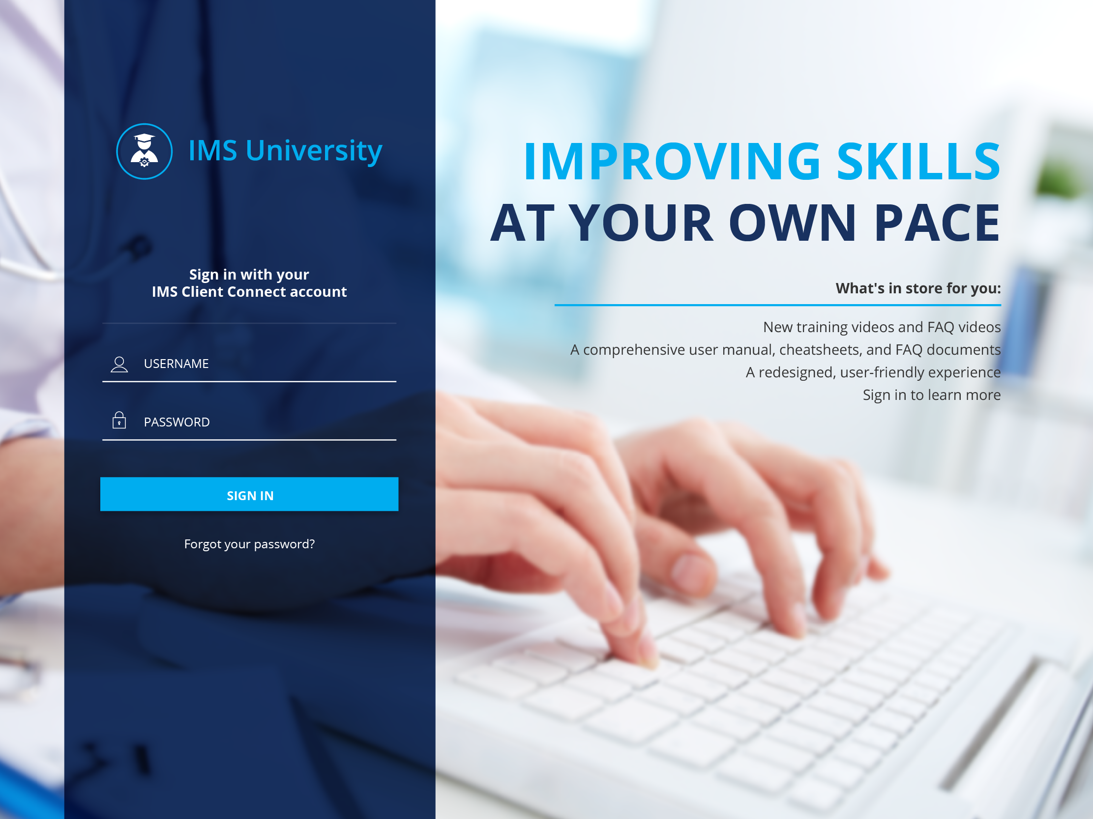 IMS University. Universities login Pages.