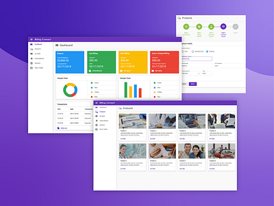 Billing Connect: Billing and Invoicing System Design billing system design flat design graphic design illustrator material colors material design ui ui ux design ui designer user interface user interface design web design web designer