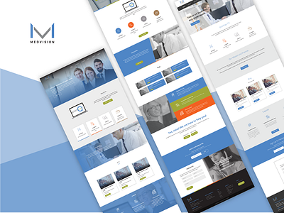 Medvision Corporate Landing Page Design branding corporate branding graphic design graphic designer illustrator landing landing page landing page concept ui ui designer ux ux designer web design web design company web designer