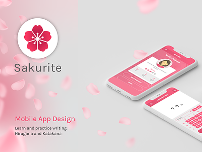 Sakurite Mobile App Design design graphic design illustrator japanese app mobile app mobile app design mobile app designer mobile application mobile designer pink mobile app ui ui designer user interface web designer