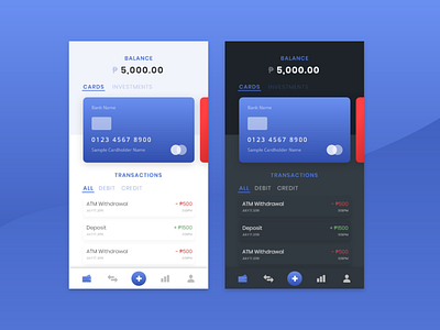 Wallet App Light and Dark Mode dark mode graphic design mobile app design mobile dark mode mobile designer ui ui designer ux wallet app wallet mobile app