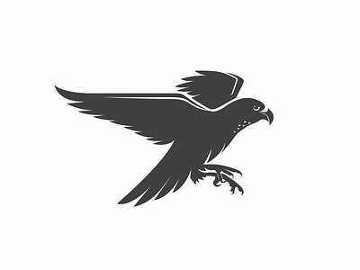 Falcon Logo design design falcon gray icon idea logo simple