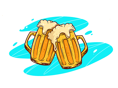 Beer beer colors design drawing experimenting illustration mug shades