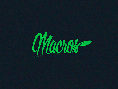 Counting Macros clean counting design green leave logo macros natrual simple