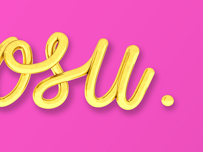 Pink & Gold branding c4d color concept creative design flat illustration typography art