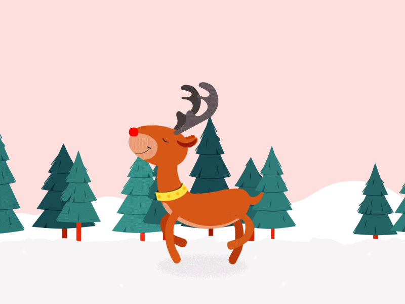 Reindeer 2danimation aftereffects animation color concept creative design illustration motiondesignschool motiongraphics