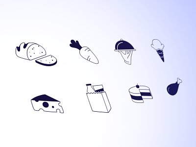 Grocery Distribution Company Icons adobe illustrator graphic design icon design icons illustration vector icons vector illustration