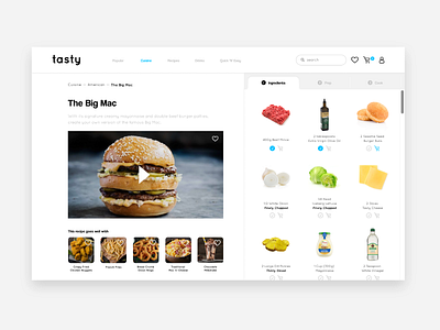 Tasty Web Page design landing page responsive web design ui ui design user interface ux ux design web web design