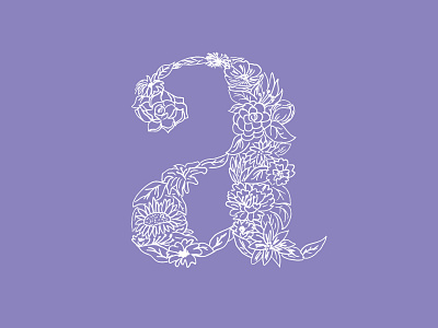 Flower-ay 🌸 flowers hand drawn hand drawn illustration illustration purple typography typography illustration