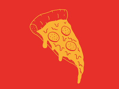 Melty Pizza 🍕 hand drawn illustration illustration pepperoni pizza