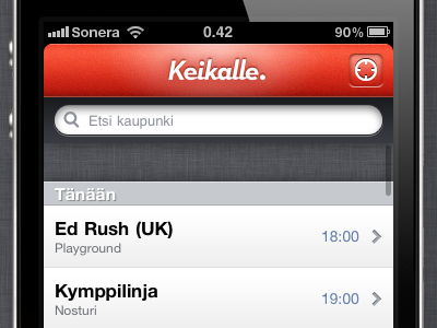 Press and drag app gig iphone keikalle location red