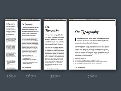 On Typography adaptive hoefler plain responsive simple typography