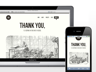 Thank you black clean responsive simple typography