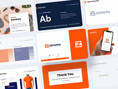 Zanomy logo design - Presentation branding icon illustraion logodesign presentation typogaphy