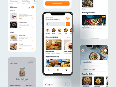 Food Delivery UI app buy cart delivery dish ecommerce food app menu product design shopping