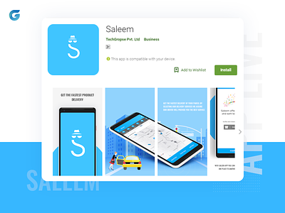 Saleem App | Fastest Delivery of your Parcel android app clean app delivery app design design app illustration live mobile app mobileappdesign mock up onboarding ui play store ux