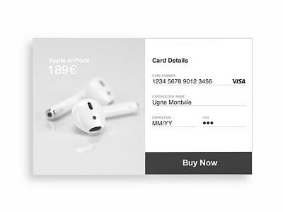 Daily UI 002 Credit Card Checkout