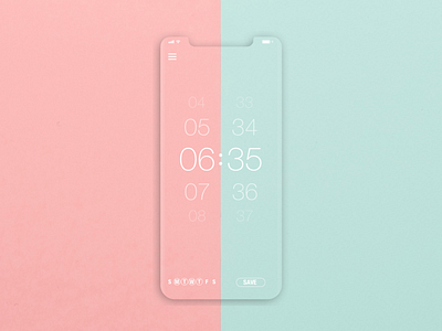Daily UI 007 Settings alarm clock app concept dailyui design minimal minimal app ui
