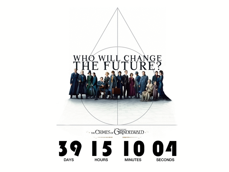 Daily UI 014 Countdown Timer comingsoon fantastic beasts harrypotter countdown timer ui design