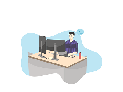 programmer character flat flat illustration flat illustrations vector