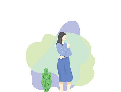 woman employee character flat illustration vector vector illustration
