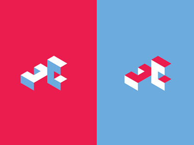 Creative Corner brand identity branding design geometric isometric logo minimal negative space reversed shape vector