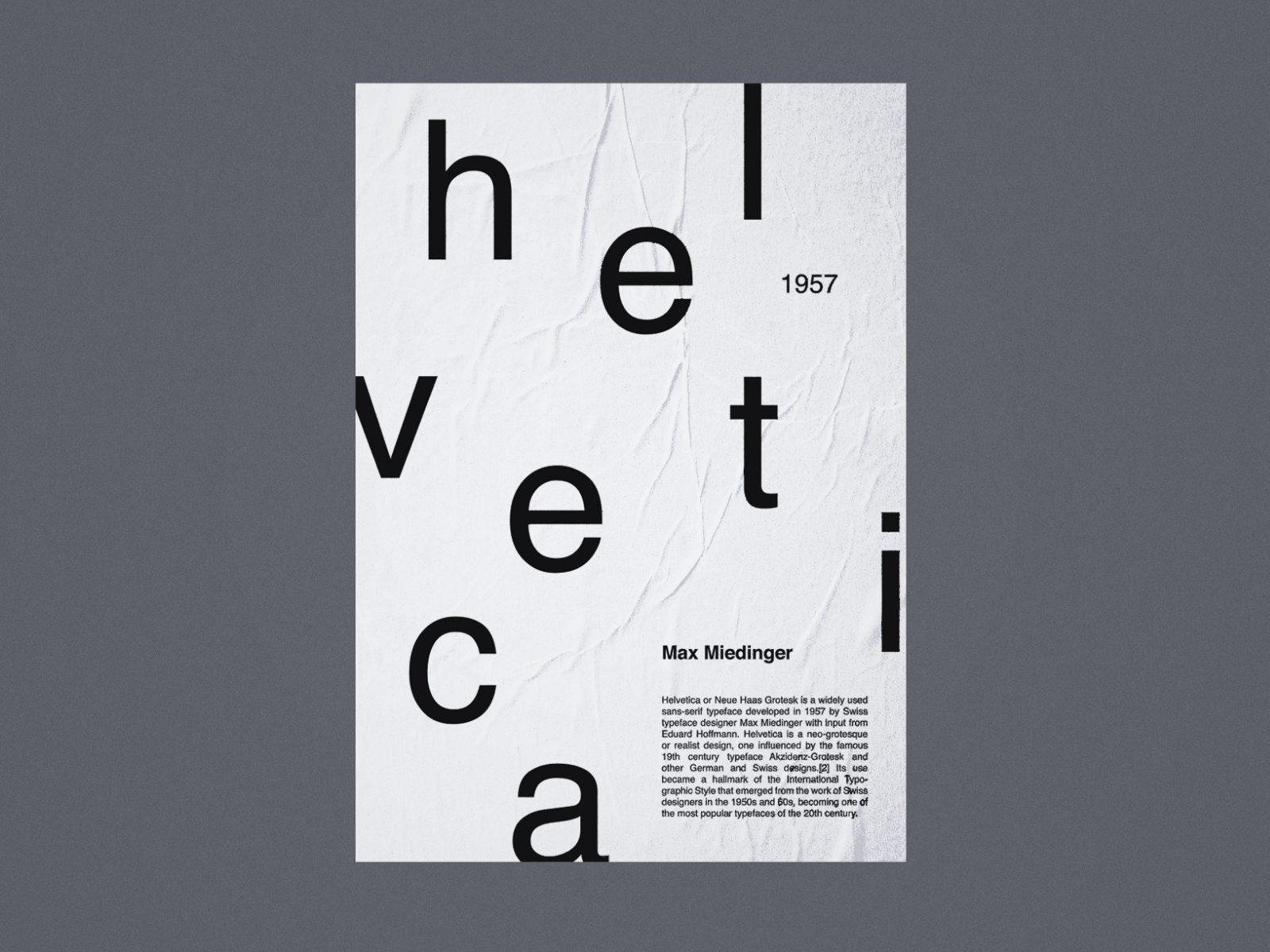 Helvetica Type Specimen by Fleta on Dribbble