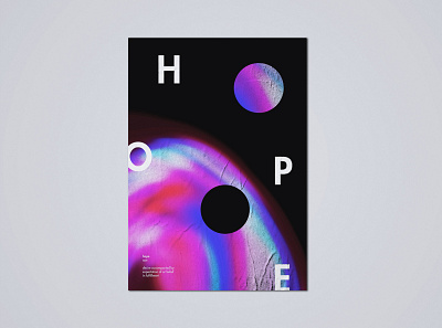 Hope black colors composition design emotions gradients hope poster poster design typographic typography