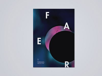 Fear black circles color composition design emotions fear gradients poster posterdesign typographic typography vibrant