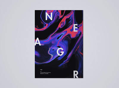 Anger anger black colors composition design emotions flowing liquid poster posterdesign typographic typography vibrant