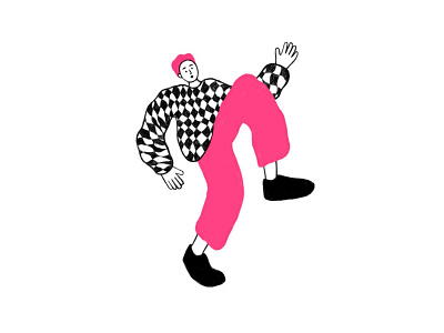 dance black character characterdesign dance dancing design illustration minimal pattern pink white