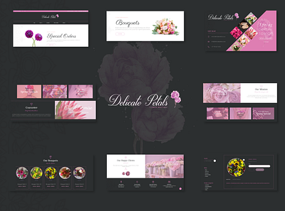 Delicate Petals (eCommerce) branding design ecommerce illustration landing page logo web website