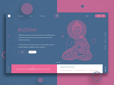 Buddha Ux Ui Home Page design landing page ui ux uxui website