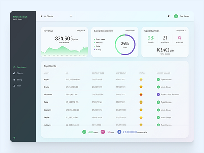 Finance Dashboard dashboard finance product design ui ux