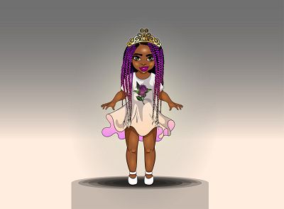 dOLL african girl character character design characterdesign characters child crown doll girl illustration princess stage standing vector vector art vector design vectorillustration