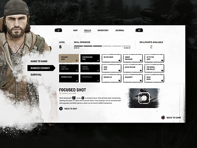 Days Gone UX&UI Concept concept daily dailyui game game design game ui gamedesign ui uiux ux uxdesign
