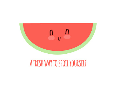 A Fresh Way to Spoil Yourself character fresh fun pun shop summer sweet watermelon