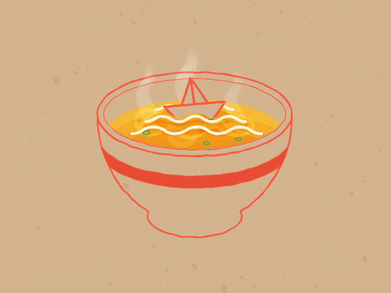 I'll cross the bowl of noodles for you 🍝💛 2d after animation art china design drawing effects fishmarket fun gif illustration japan japanese japanese food motion noodles ramen shapes vector