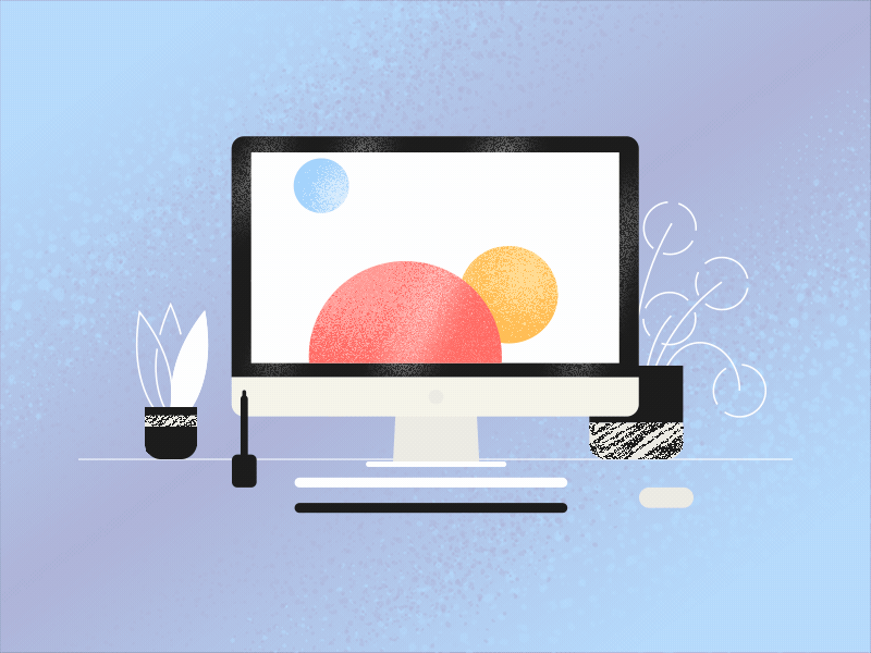 Workspace 2d after animation apple art branding design drawing effects gif illustration mac motion office school shapes vector wacom worspace