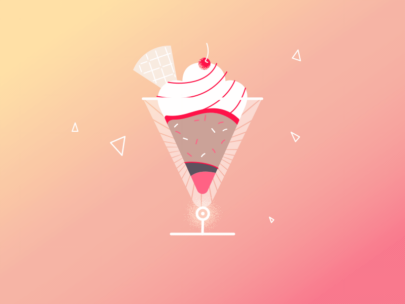 Ice Cream 2d aftereffects animation cold design food fun gif icecream illustration motion motiondesign motiondesignschool motiongraphic shapes summer tasty