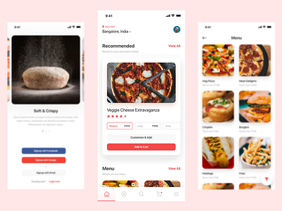Pizza Delivery App app design ui