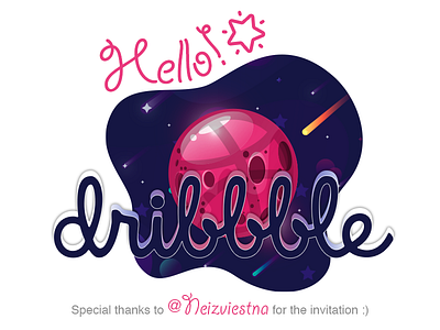 Hello creative community! I am happy to be here with you :) firstshot hellodribbble space