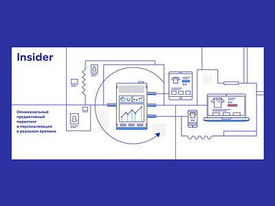 Insider analytics blue future icons predictive targeting testing