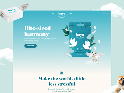 Kaya — Landing Page chewing gum cloud landing landingpage relaxing ui webdesign