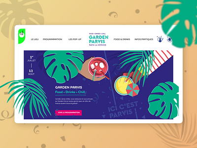 Garden Parvis 2021 — Website animation chill design festival leaf music paris paris la defense