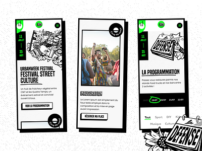 Urban Week — Website design festival illustration responsive street ui urban