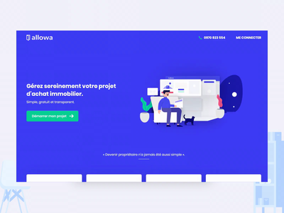 Allowa — Landing page aftereffects animation clint clintagency landing landingpage motion page ui ux